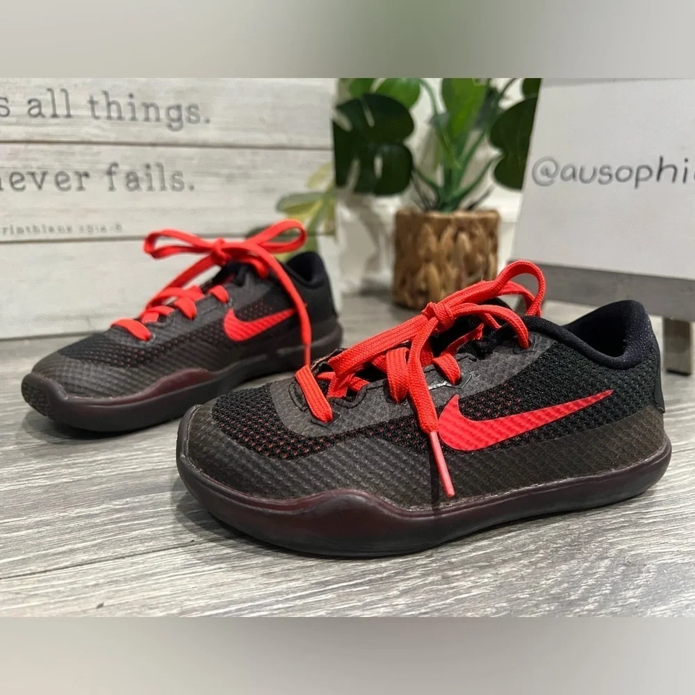 Nike Kobe 10 X Baby Size 9C Black Anthracite Crimson 726069-060 Toddler TD